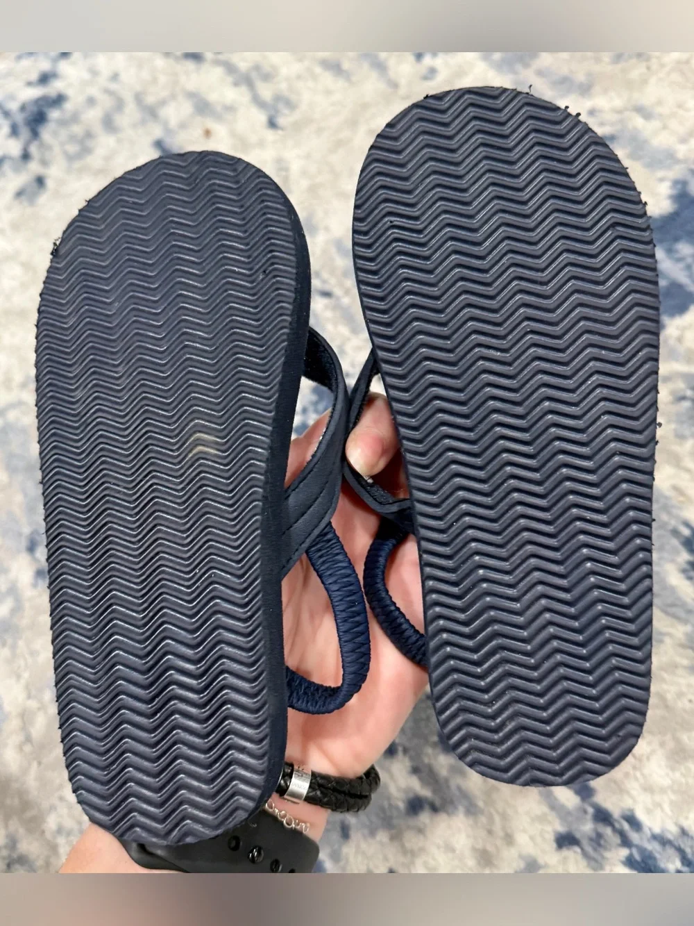 Carter's Navy and Green Dinosaur Toddler Flip Flops